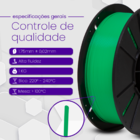 Filamento Abs Verde Fluorescente Premium 1kg - Voolt3d Oficial