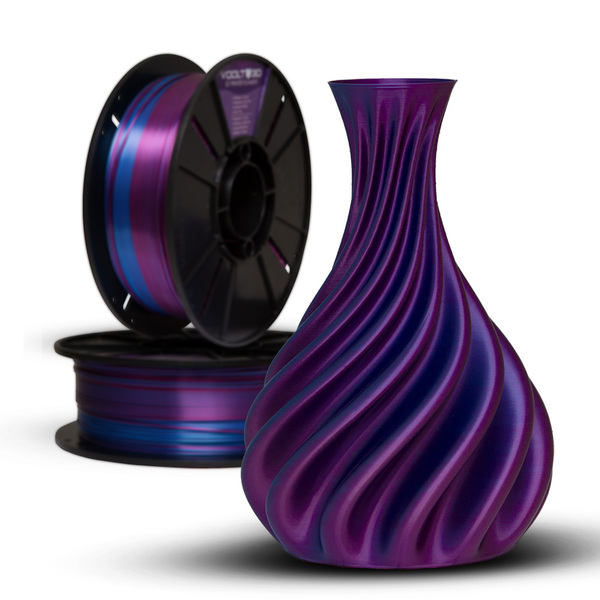 Filamento Pla Duo Color Ametista / Azul Safira V-silk Premium