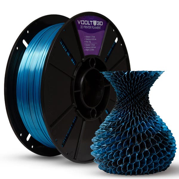 Filamento Pla Duo Color Azul Com Preto Premium 1kg Duas Cores V-silk 1 ...