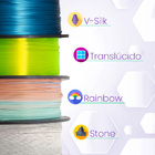 Filamento Pla Rainbow Amarelo / Azul / Vermelho Macaron