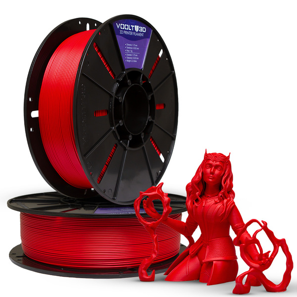 Filamento Pla Vermelho Velvet Premium 1kg, Com Efeito Fosco,