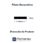 Filete Em Aluminio 13mm X 3mm - Homeney - Bronze - 2m