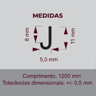 Filete J Inox Brilhante 120 Cm