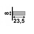 Filete Poliestireno Multilinha Branco Santa Luzia - 2,8mx2,35