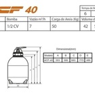 Filtro Acf 40 Para Piscinas  54000 Litros