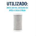 Filtro Agua 5 Ponto Uso Pou Carbon Block Remove Cloro Sem Vol