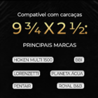 Filtro Agua 9 3/4 Ponto Uso Pou 2 Refil Plissado Lavável 3/4"