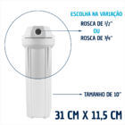 Filtro Agua Cavalete Caixa Pou 2 Carbon Block Prata Coloidal