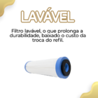 Filtro Água Para Caixa Dágua Cavalete Refil Lavável Plissado