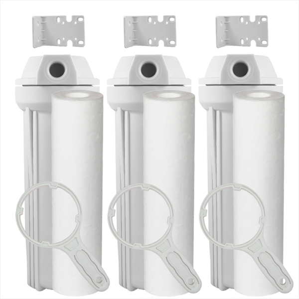 Filtro Agua Triplo Para Entrada De Caixa Dágua Tira Sujeira A