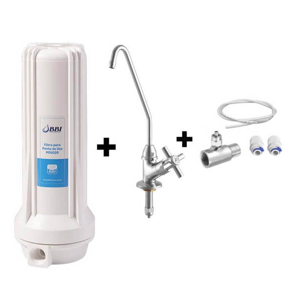 Filtro Bbi 230+ Torneira Faucet Bancada 1/4 De Volta + Kit