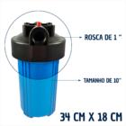 Filtro Big Blue Carcaça 10 Suporte Chave Alta Vazão Azul