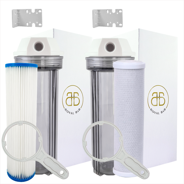 Filtro Caixa Dágua 2 Lavável 2 Carvão Ativado Completo Transp