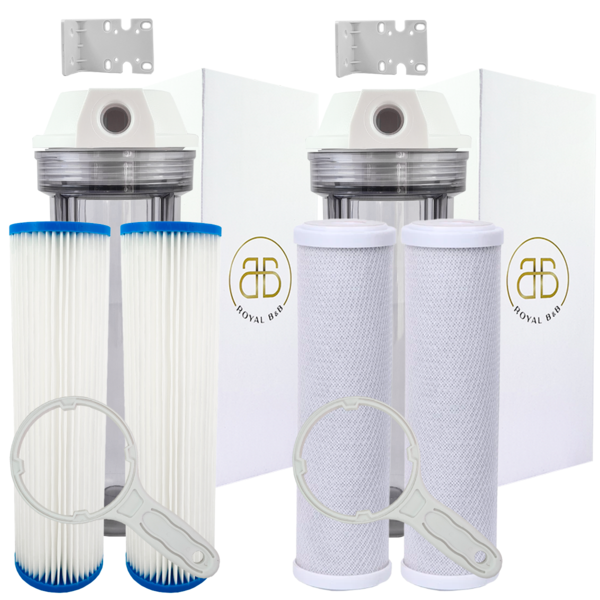 Filtro Caixa Dágua 2 Lavável 2 Carvão Ativado Completo Transp