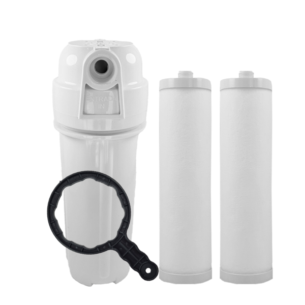 Filtro Cavalete Caixa Dágua + 2 Refis Polipropileno rosca Bra
