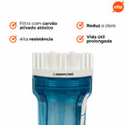 Filtro Cavalete Clor 5" Carvão Ativado Transparente Hidrofilt