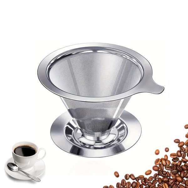 Filtro Coador De Café 12cm Com Base Sem Uso De Papel N° 102 A