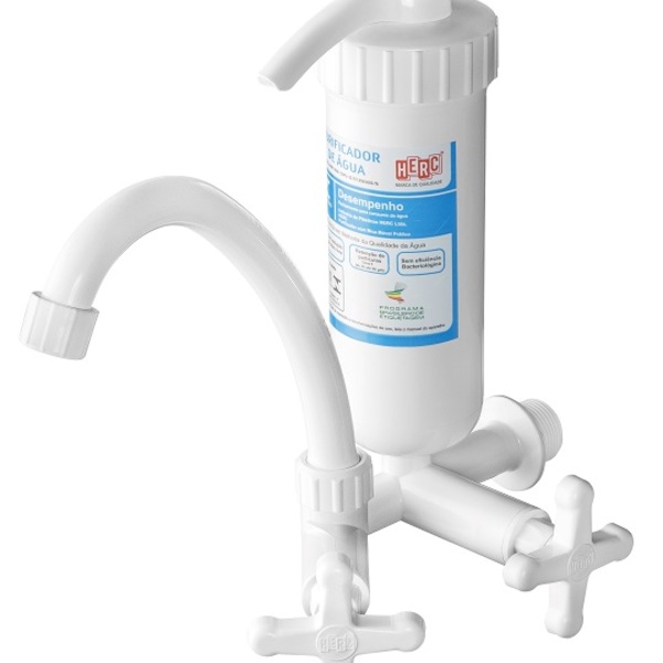 Filtro De Água C/ Torneira Bica Móvel 2886 Branca Herc - Unico