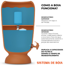 Filtro De Barro 12 Litros Com Boia E Vela Carvão Ativado Cele