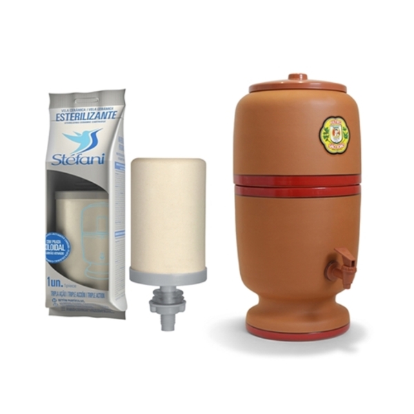 Filtro De Barro São João Tradicional 4 Litros Com Vela Tripla