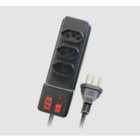 Filtro De Linha 03 Tomdas Com Chave Liga E Fusivel Preto