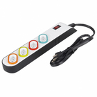 Filtro de Linha 4 Tomadas 2P+T 10A 1,3 Metros Preto Bivolt Daneva