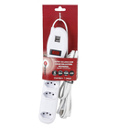 Filtro de Linha 5 Tomadas 2 USB 5V 1A 3,0 Mts Branco Tomada espaçada para Fonte Lexman