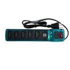 Filtro De Linha 5 Tomadas + 2 Usb Plástico Azul Bivolt 127/22