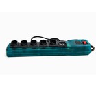 Filtro De Linha 5 Tomadas + 2 Usb Plástico Azul Bivolt 127/22