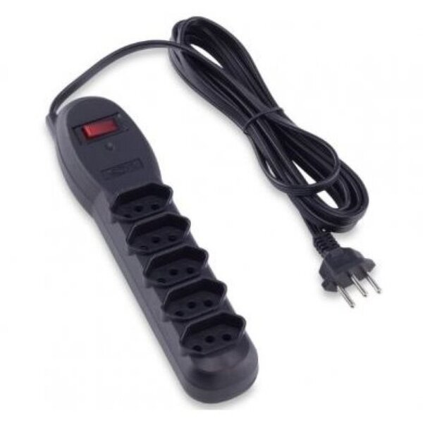 Filtro De Linha 5 Tomadas Slim 3 Metros Force Line 006050002