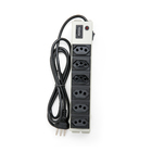 Filtro de Linha 6 Tomada(s) 10A Metal 1Metro Multicraft