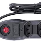 Filtro De Linha 6 Tomadas Pp 0,75, Comprimento 1 Metro