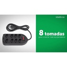 Filtro De Linha 8 Tomadas Preto Epe 1008+ Intelbras 4824004