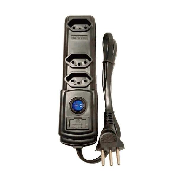 Filtro De Linha Bright C/fusivel 3 Tomadas Preto Fl002