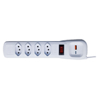 Filtro de Linha e Protetor com USB 3x0,75mm 1m Branco Lexman