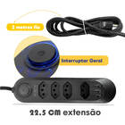 Filtro De Linha Régua Energia Extensão 4 Tomadas + 3 Usb - Pr