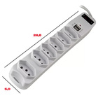 Filtro Linha 6 Tomadas E 2 Entradas Usb - Wi251 - Multilaser