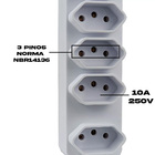 Filtro Linha 6 Tomadas E 2 Entradas Usb - Wi251 - Multilaser