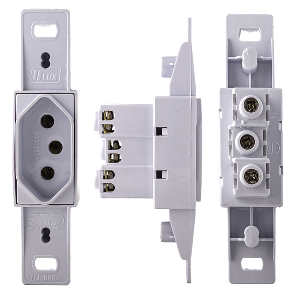 Finesse Tomada Vertical Hexagonal 20a Branca 10617-8 Blux