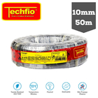 Fio Cabo Elétrico 10mm Techfio Flexível 750v Preto Rolo Com 5