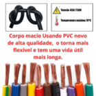 Fio Cabo eletrico 4mm rolo 100 Metros Vermelho LEDFLEX