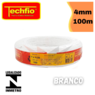 Fio Cabo Elétrico 4mm Techfio Flexível 750v Branco Rolo Com 1