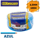Fio Cabo Elétrico 6mm Cobrecom Flexível 750v Azul Rolo Com 10