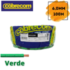 Fio Cabo Elétrico 6mm Cobrecom Flexível 750v Verde Rolo Com 1