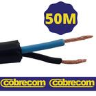 Fio Cabo Energia Eletrica Pp 2x1,5mm Preto Rolo De 50 Metros