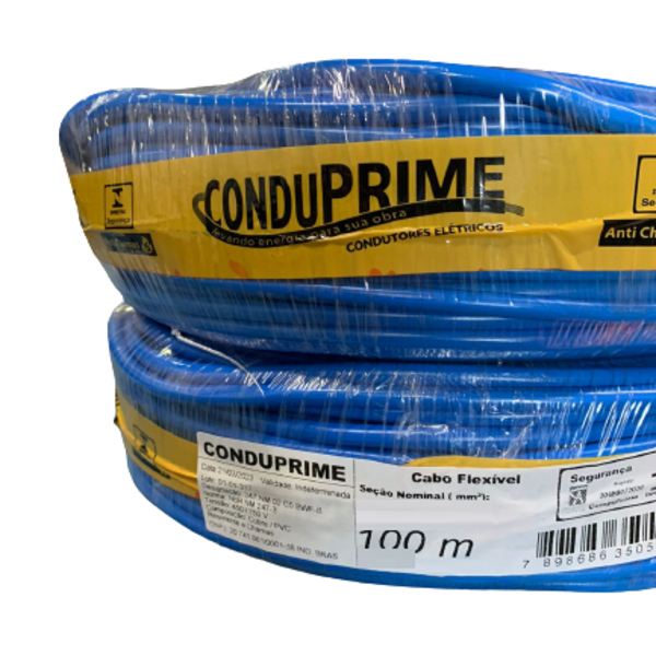 Fio Cabo Flexivel 16mm Rolo 100mts Azul