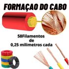 Fio Cabo Flexivel 6mm Rolo 100mts 100% Cobre Conduprime Azul