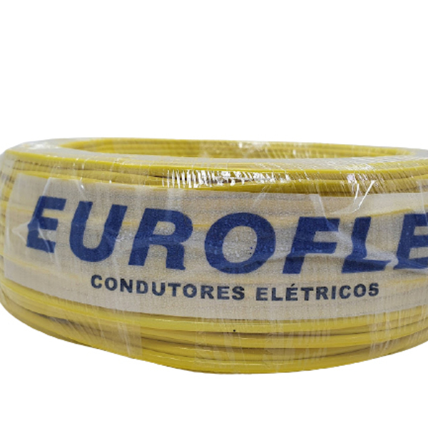 Fio Cabo Flexível Amarelo Euroflex  4mm 100 Metros