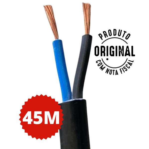 Fio Cabo Pp Anti Chamas Com Capa Dupla 2x4,00mm 45 Metros