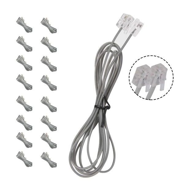 Fio Cabo Rj11 Telefonico 1m E 60cm Kit 50 Uni Telefone Fixo F